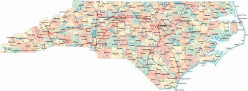 North Carolina map