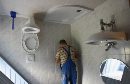 Upside down bathroom